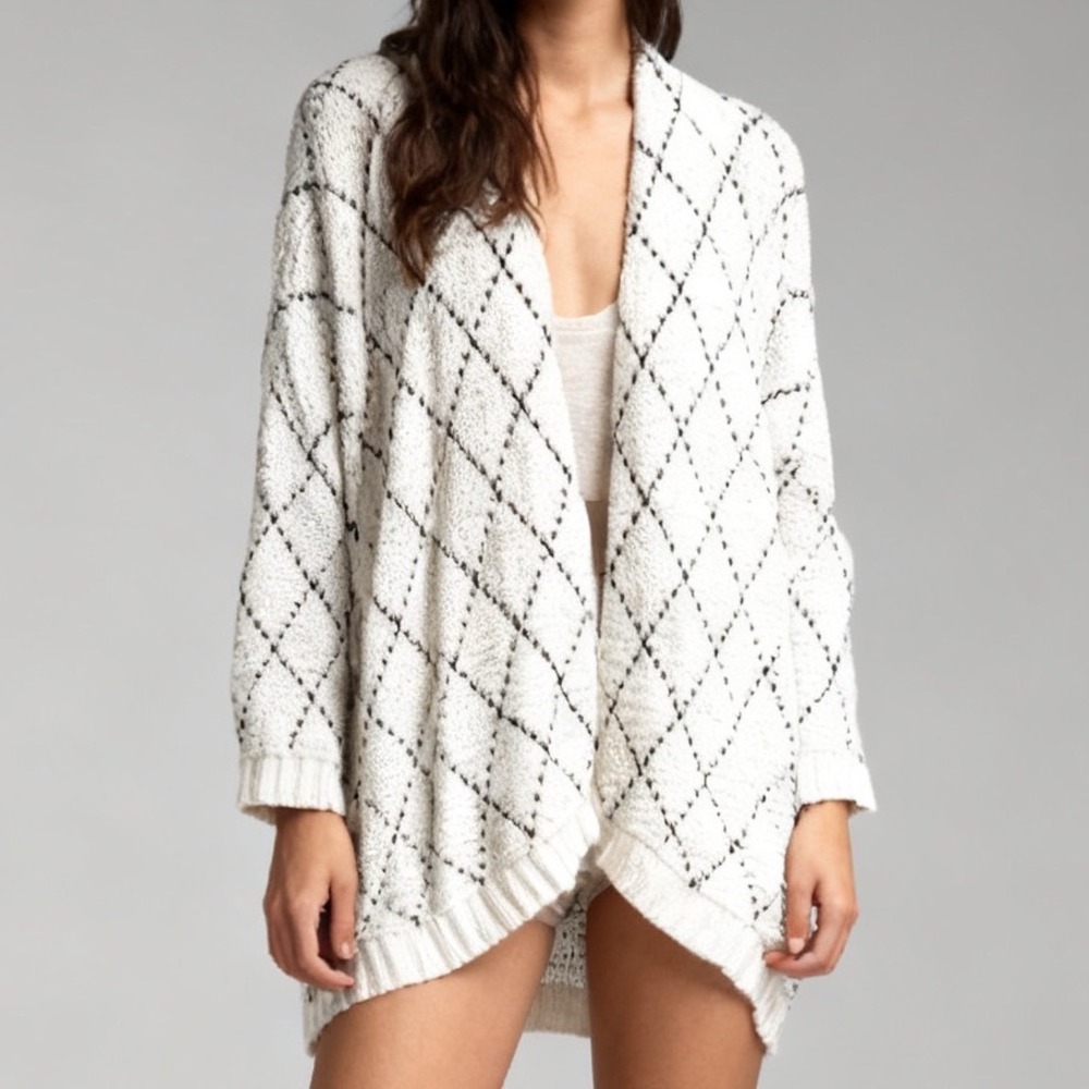 Eileen Fisher Kimono Cardigan Chunky Knit Organic Cotton Minimalist System